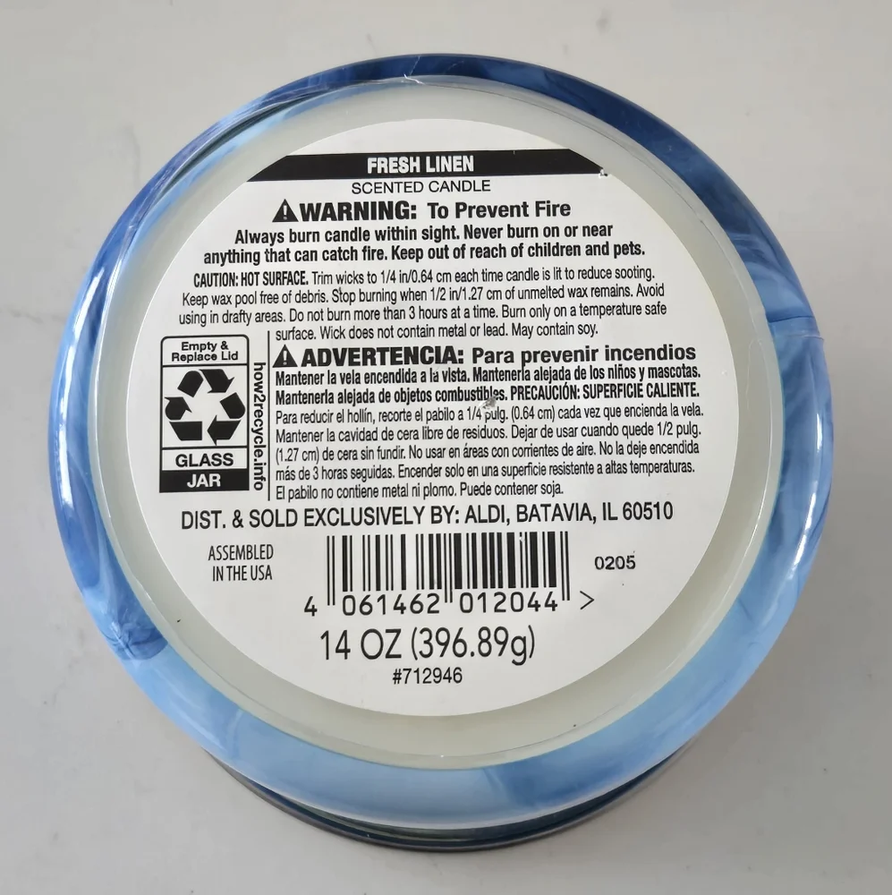 Fresh Linen ▪︎ High Intensity Candle 🕯• 14 oz